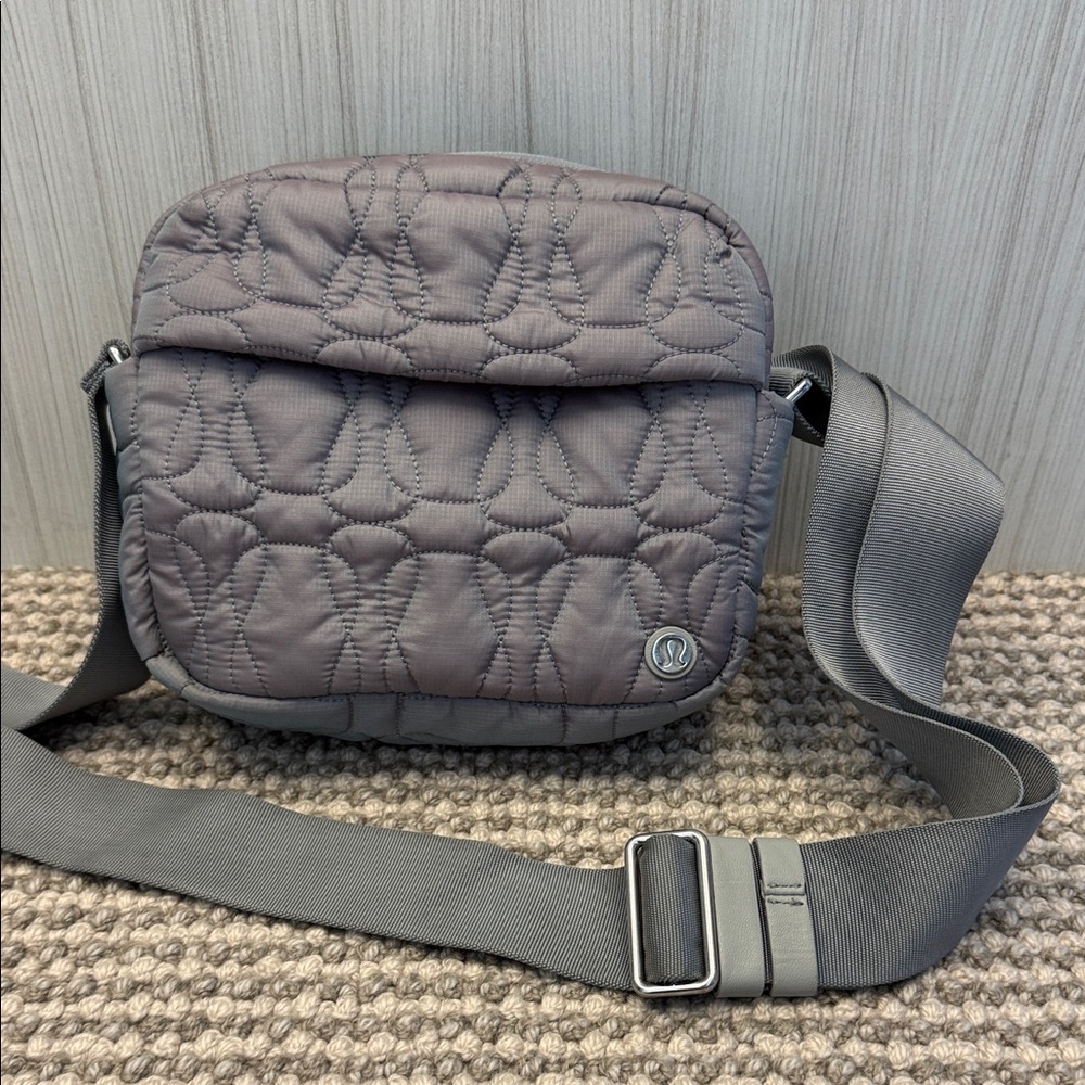 lululemon athletica Quilted Gray Crossbody Bag